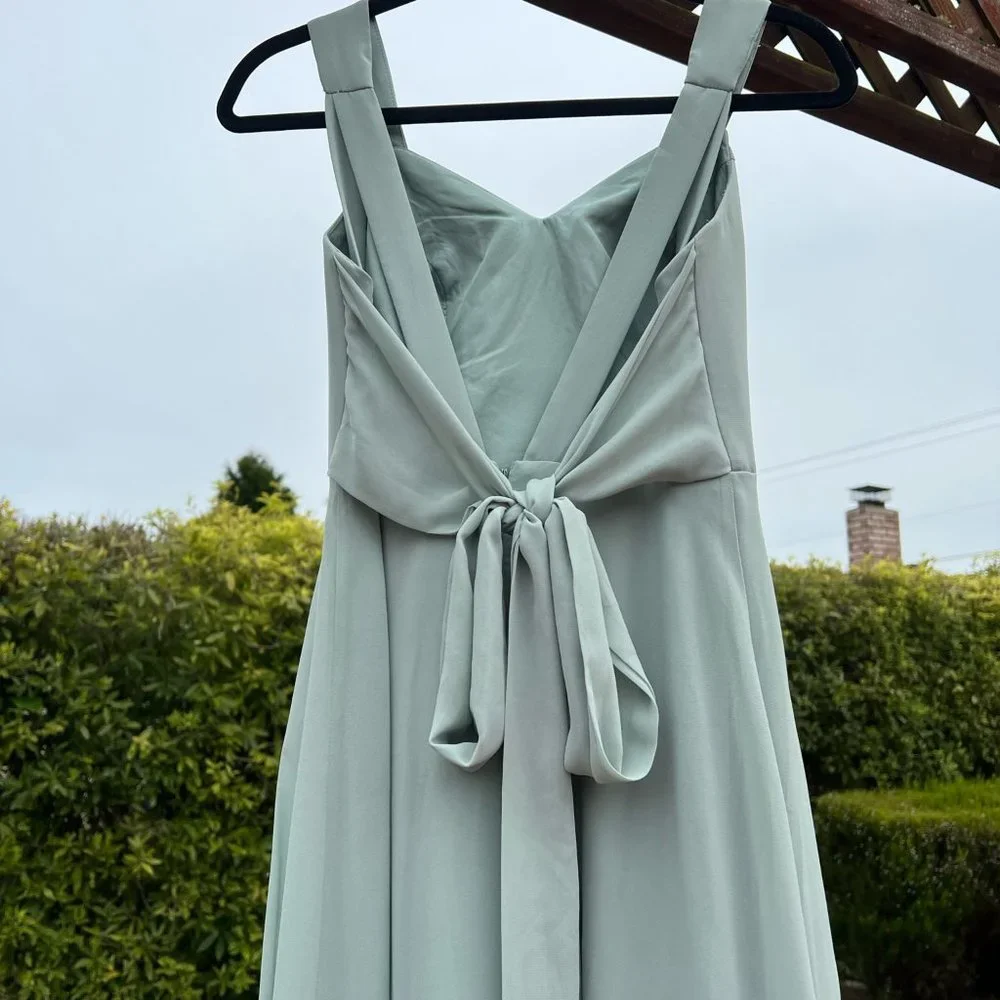 Azazie Dress - Dusty Sage - Formal Event Dress - Size 0 - Picture 2 of 5